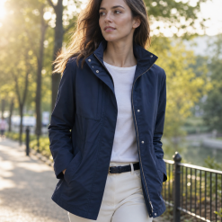 Vintage Navy Blue Trench Coat