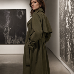 Slim-fit Burgundy Parka
