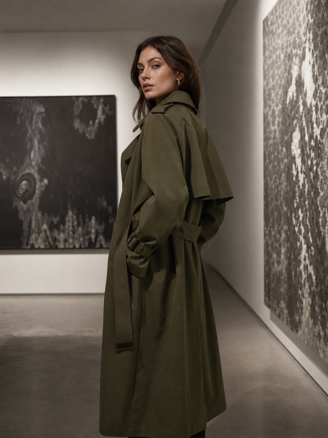 Slim-fit Burgundy Parka