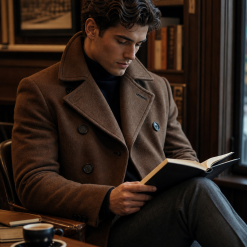 Modern Olive Green Trench Coat