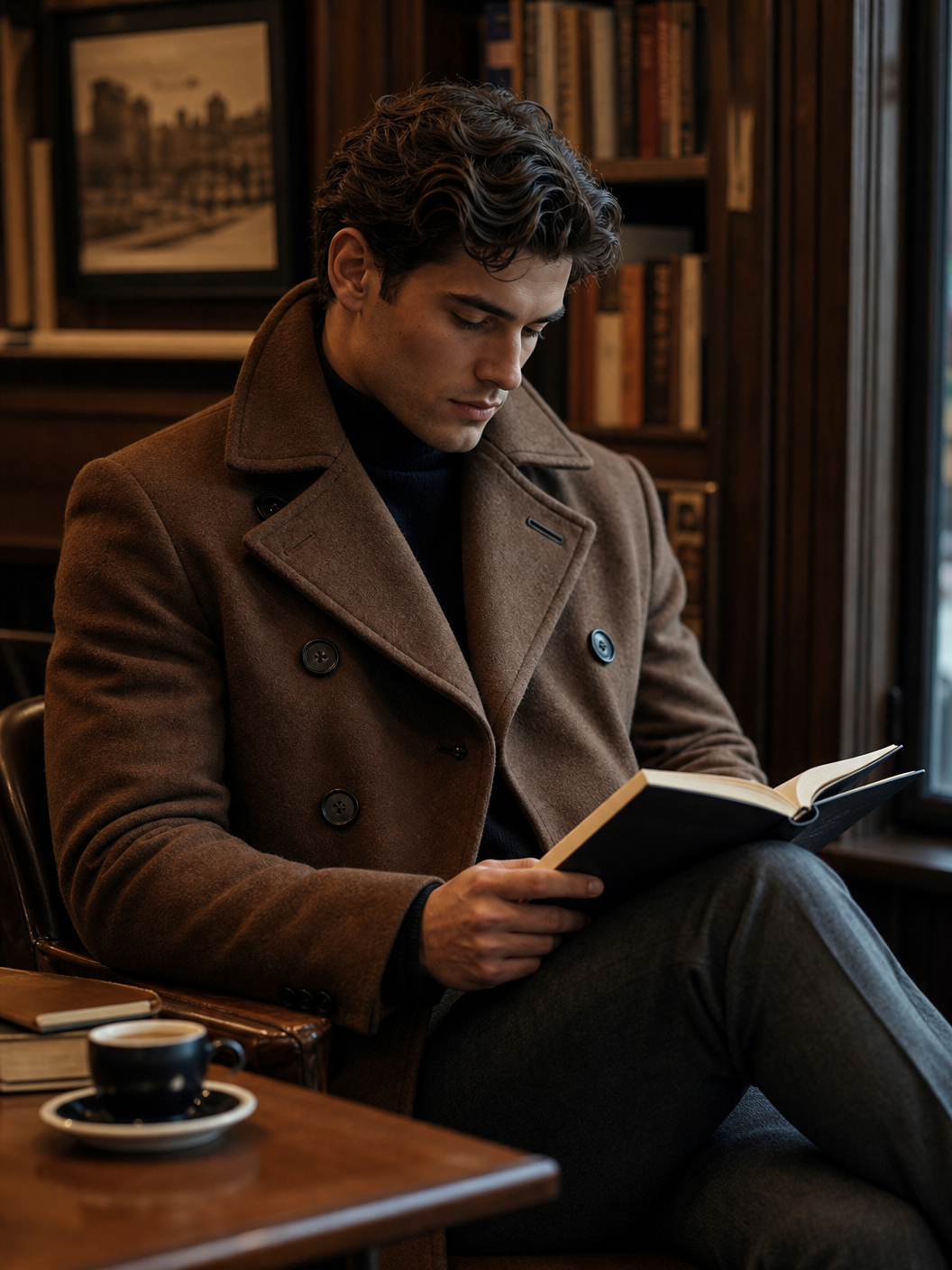 Modern Olive Green Trench Coat